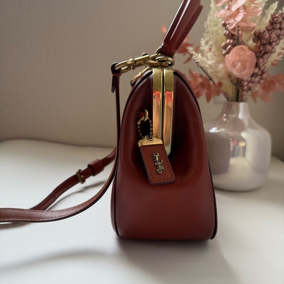 Coach Brown and Tan Satchel with Monogram Pattern - Picture 4 of 10